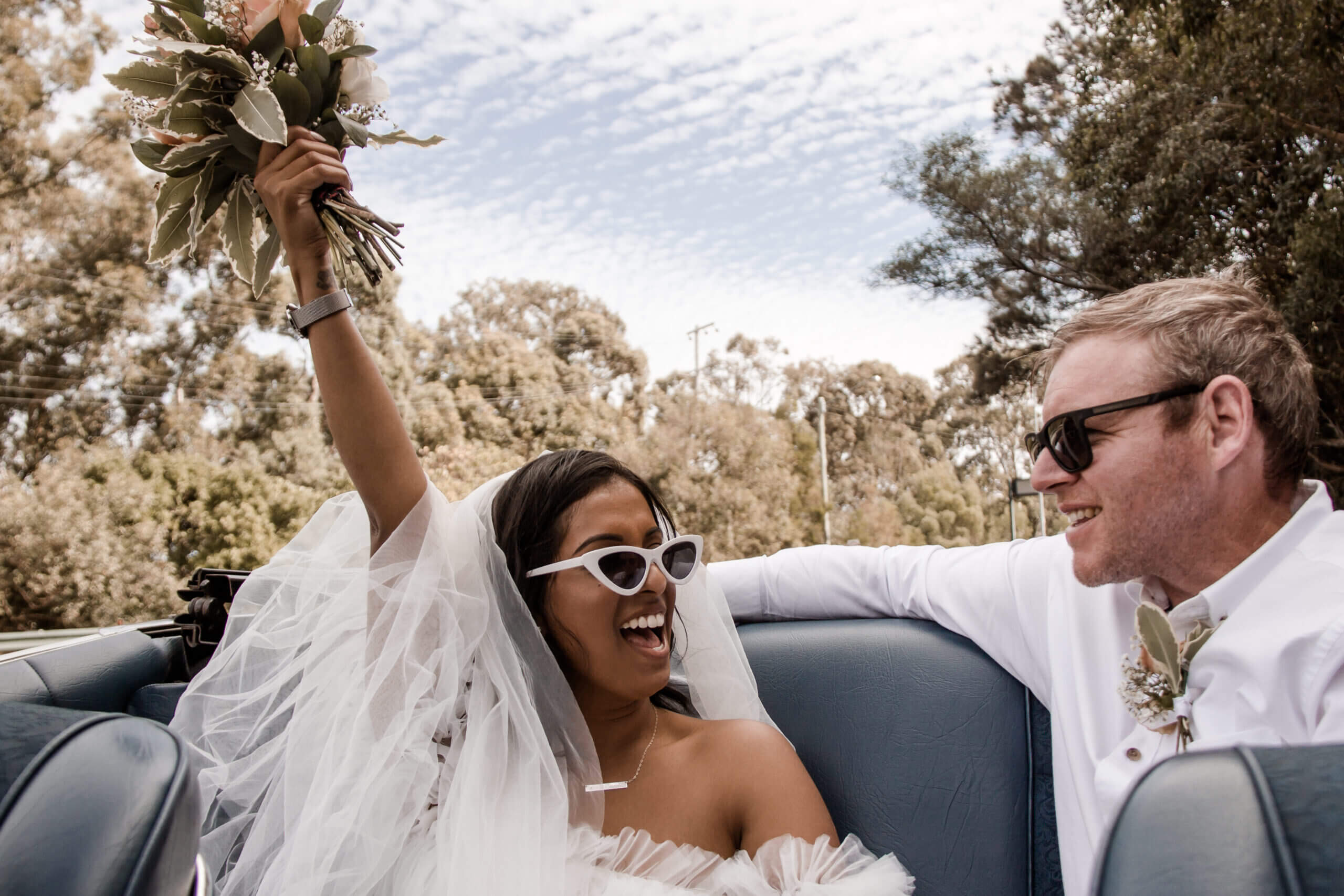 Wedding car celebrate